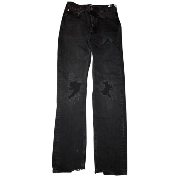 BDG Denim - Black distressed relaxed straight leg jeans BDG Urban Outfitters‎ size 24